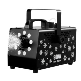 VEVOR 900W Snow Machine with 9 LED RGB Lights, 12 LED Lighting Colors, and Wireless Remote