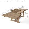 Valencia 117? Rectangular Double Extension Table